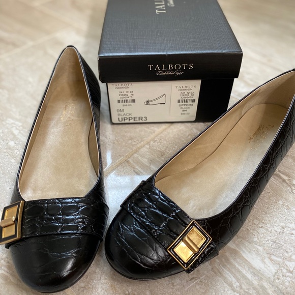 Talbots Black Leather Flats - Picture 3 of 5